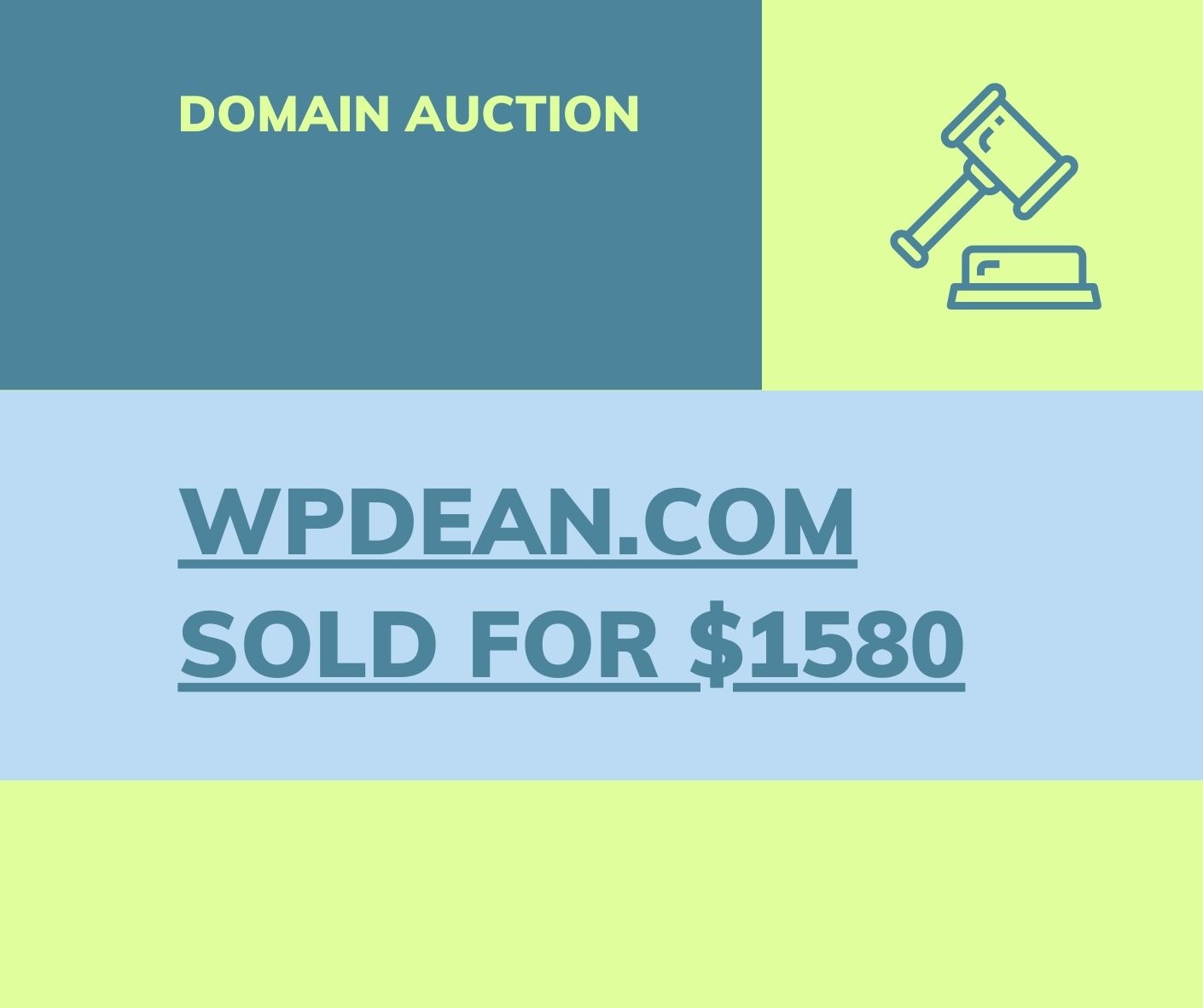 WPDean.com Sold at GoDaddy auction for $1580