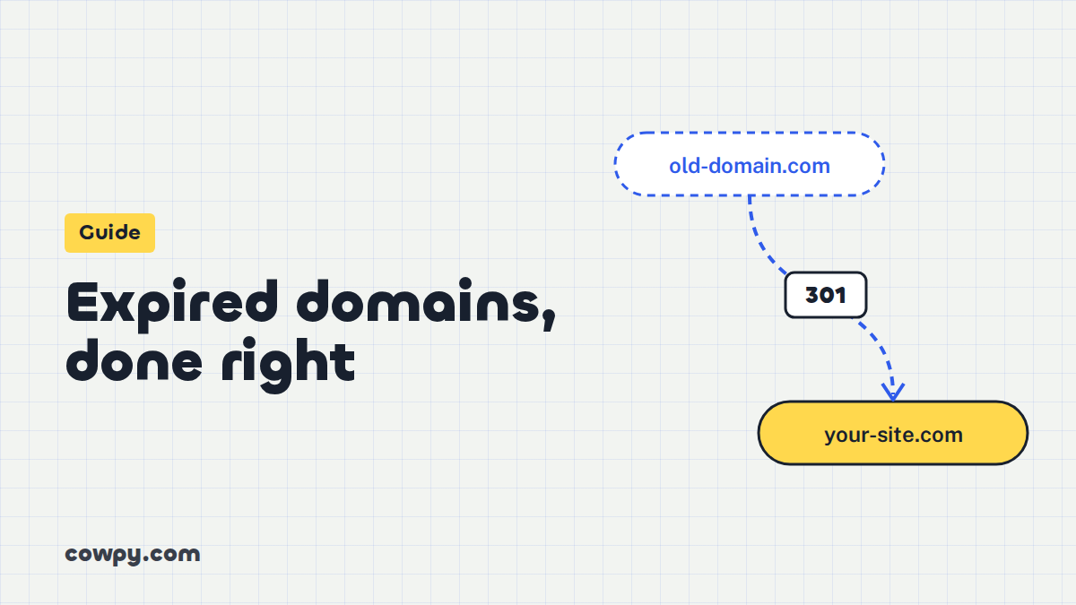 Expired domains - how to check one, where to buy it and when to 301 redirect